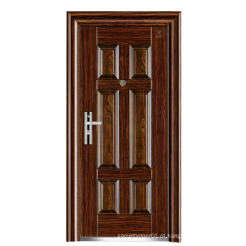 Aço Security Walnut Color Panel Door